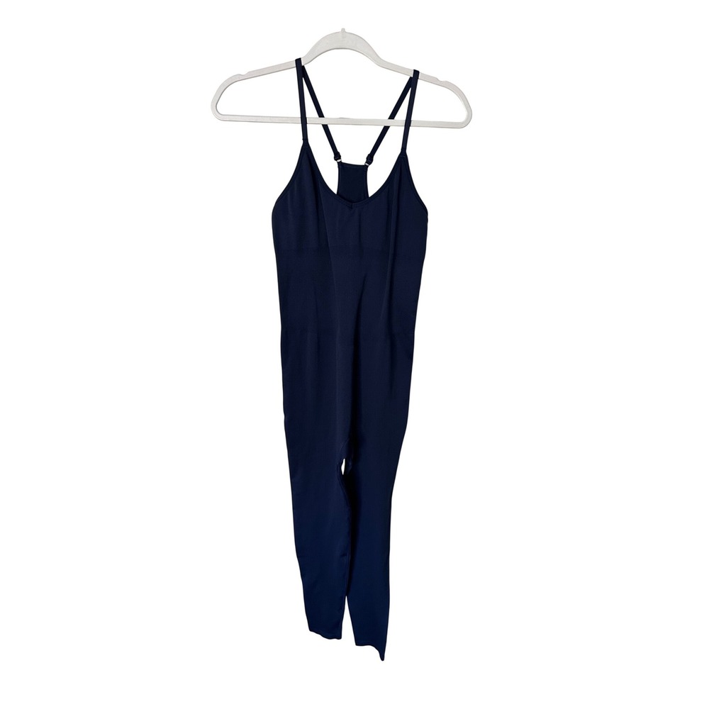 Pink Active Victoria's Secret Navy Blue Seamless Bodysuit Jumpsuit Small